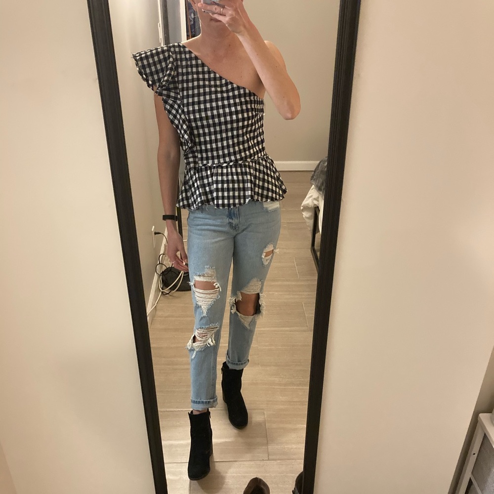 McGuire Denim Checkered Blouse